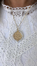 Load image into Gallery viewer, 18k San Benito Charm Crowned with Pearl Beads