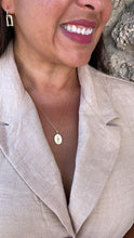 Load image into Gallery viewer, 18k Gold Filled Virgin Mary Medallion Pendant Crowned with CZ Stones