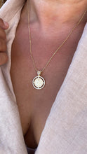 Load image into Gallery viewer, Sophisticated 18k Gold Filled St. Benedict Charmed Crowned With Micro CZ Stones