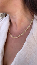 Load image into Gallery viewer, 18k Gold Filled Venetian Oval Link 4mm, Specialty Chain Necklace, modern choker