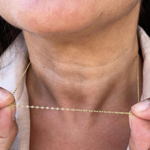 Load image into Gallery viewer, Dainty 18k Gold Filled Thin Sequin Mariner Link Chain