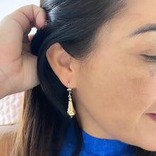 Load image into Gallery viewer, 18k Gold Filled Smooth Cylinder-Cone Shape Drop Dangle Earring