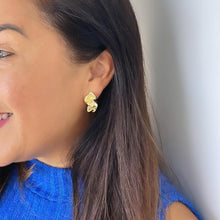 Load image into Gallery viewer, 18k Gold Filled, Melted Chunky Crinkle Hoop Earrings