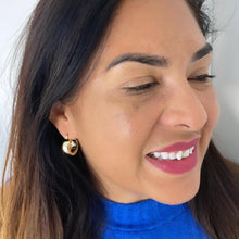 Load image into Gallery viewer, 18k Gold Filled Smooth Extra Wide Sharp-Edged Hoop Earring