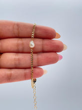 Load image into Gallery viewer, 18k Gold Filled Cuban Link Chain with Synthetic Pearl Choker And Bracelet