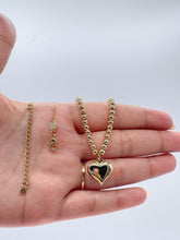 Load image into Gallery viewer, 18k Gold Filled 4mm Beaded Choker With Heart Center