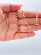 Load image into Gallery viewer, 18k Gold Filled Venetian Oval Link 4mm, Specialty Chain Necklace, modern choker
