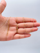 Load image into Gallery viewer, Dainty 18k Gold Filled Thin Sequin Mariner Link Chain