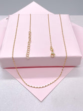 Load image into Gallery viewer, Dainty 18k Gold Filled Thin Sequin Mariner Link Chain