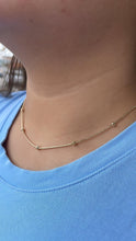 Load image into Gallery viewer, 18k Gold Filled 1mm Satellite Snake Chain with Hollow Beads Attached
