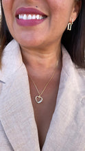 Load image into Gallery viewer, 18k Gold Filled Smooth Heart Pendant With Round CZ Stones on Edge