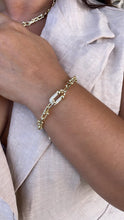 Load image into Gallery viewer, 18k Gold Filled Bone with CZ Pave Necklace and Bracelet