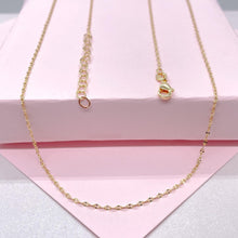 Load image into Gallery viewer, Dainty 18k Gold Filled Thin Sequin Mariner Link Chain