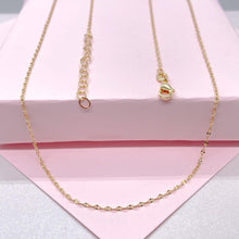 Load image into Gallery viewer, Dainty 18k Gold Filled Thin Sequin Mariner Link Chain