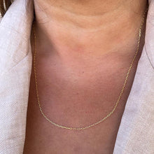 Load image into Gallery viewer, 18k Gold Filled Tiny Oval Curb/Paperclip Link Necklace