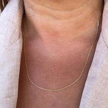 Load image into Gallery viewer, 18k Gold Filled Tiny Oval Curb/Paperclip Link Necklace