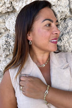 Load image into Gallery viewer, 18k Gold Filled Bone with CZ Pave Necklace and Bracelet