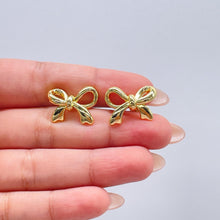 Load image into Gallery viewer, 18k Gold Filled Plain Smooth Bow Studs, Available in 2 Styles