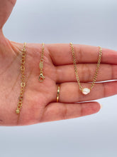 Load image into Gallery viewer, 18k Gold Filled Cuban Link Chain with Synthetic Pearl Choker And Bracelet