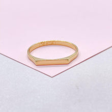 Load image into Gallery viewer, 18k Gold Filled Plain Dainty Minimalist Tiny Signet plaque Ring