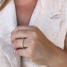 Load image into Gallery viewer, 18k Gold Filled Eternity CZ Pave Cubic Zirconia Dainty Ring Stackable Gold CZ Band