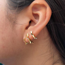 Load image into Gallery viewer, 18k Gold Filled Set of 3 Star Stud Earrings