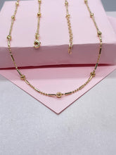 Load image into Gallery viewer, 18k Gold Filled Dainty Satellite Dash-n-Dot Chain