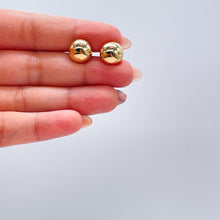Load image into Gallery viewer, 18k Gold Filled 12mm Half- Ball Stud Earring