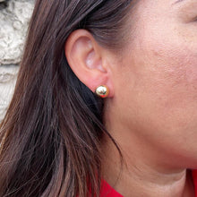 Load image into Gallery viewer, 18k Gold Filled 12mm Half- Ball Stud Earring