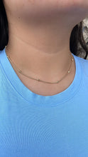 Load image into Gallery viewer, 18k Gold Filled 1mm Satellite Snake Chain with Hollow Beads Attached