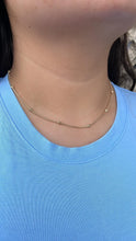 Load image into Gallery viewer, 18k Gold Filled 1mm Satellite Snake Chain with Hollow Beads Attached