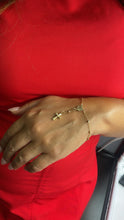 Load image into Gallery viewer, 18k Gold Filled Dainty Rosary Bracelet Our Saint Benedict With Victorian Crucifix Detail