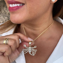 Load image into Gallery viewer, 18k Gold Filled CZ Pave Scorpion Pendant