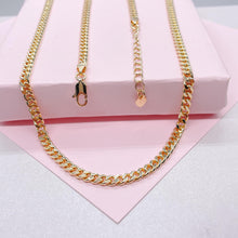 Load image into Gallery viewer, 18k Gold Filled 4mm Cuban Link Chain: Miami Curb Necklace