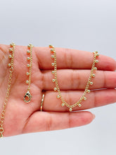 Load image into Gallery viewer, 18k Gold Filled Dainty Curb Link Choker With Attached Beads