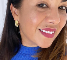 Load image into Gallery viewer, 18k Gold Filled, Melted Chunky Crinkle Hoop Earrings