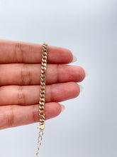 Load image into Gallery viewer, 18k Gold Filled Cuban Link Bracelet: 4mm Curb Chain