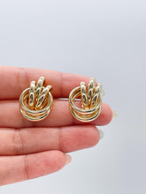Load image into Gallery viewer, 18k Gold Filled XL Multi-Rowed Knot Stud Earring, Maxi- Jewlery