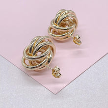 Load image into Gallery viewer, 18k Gold Filled XL Multi-Rowed Knot Stud Earring, Maxi- Jewlery