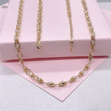 Load image into Gallery viewer, 18k Gold Filled 5mm Oval Sunburst Link Necklace