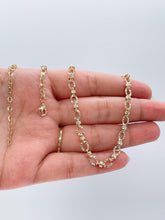 Load image into Gallery viewer, 18k Gold Filled 5mm Oval Sunburst Link Necklace
