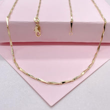 Load image into Gallery viewer, 18k Gold Filled Bar Link Chain: Thin Dainty Spear Necklace