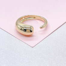 Load image into Gallery viewer, 18k Gold-filled Adjustable Dual Ended Half Wrap Ring