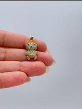 Load image into Gallery viewer, 18k Gold Filled CZ Puffy Baby Bear Charm, For Chains and Jewellery Making