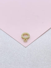 Load image into Gallery viewer, 18k Gold Filled Lobster Claw Clasp With CZ and Bail Included