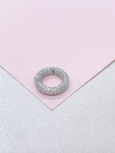 Load image into Gallery viewer, 18k Gold Filled CZ Carabiner Clasp: Jewelry Making Supplies