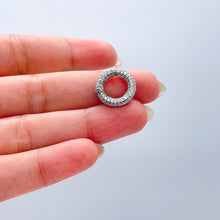 Load image into Gallery viewer, 18k Gold Filled CZ Carabiner Clasp: Jewelry Making Supplies