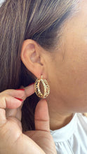Load image into Gallery viewer, 18k Gold Filled Hoop Earrings: Shiny Diamond Cut, 9mm Thick