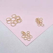 Load image into Gallery viewer, 18k Gold Filled Jump Rings: Varied Sizes, 30-Piece Set