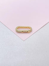 Load image into Gallery viewer, 18k Gold Filled CZ Carabiner Clasp For Jewelry Making, Necklaces, bracelets, Supplies